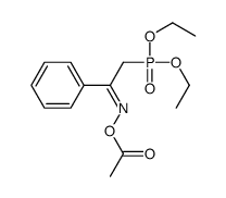 [(2-diethoxyphosphoryl-1-phenylethylidene)amino] acetate结构式