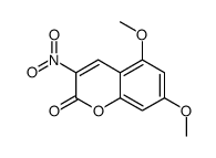 5,7-dimethoxy-3-nitrochromen-2-one Structure