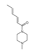 (2E,4E)-1-(4-Methyl-piperazin-1-yl)-hexa-2,4-dien-1-one Structure