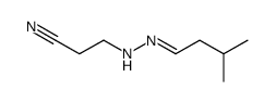 3-[2-(3-methylbutylidene)hydrazinyl]propanenitrile Structure