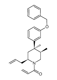 1-((2S,4R,5R)-2-allyl-4-(3-benzyloxy-phenyl)-4,5-dimethyl-piperidin-1-yl)prop-2-en-1-one结构式