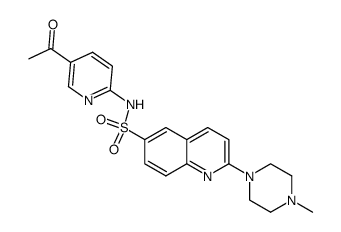 2-(4-methyl-piperazin-1-yl)-quinoline-6-sulfonic acid (5-acetyl-pyridin-2-yl)-amide Structure