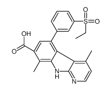 5-[3-(Ethylsulfonyl)phenyl]-4,8-dimethyl-9H-pyrido[2,3-b]indole-7 -carboxylic acid picture