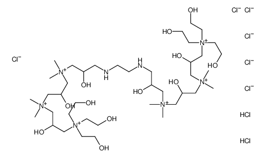 tris(2-hydroxyethyl)-[2-hydroxy-3-[[2-hydroxy-3-[[2-hydroxy-3-[2-[[2-hydroxy-3-[[2-hydroxy-3-[[2-hydroxy-3-[tris(2-hydroxyethyl)azaniumyl]propyl]-dimethylazaniumyl]propyl]-dimethylazaniumyl]propyl]amino]ethylamino]propyl]-dimethylazaniumyl]propyl]-dimethy Structure