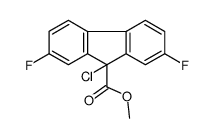 methyl 9-chloro-2,7-difluorofluorene-9-carboxylate Structure