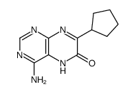 4-amino-7-cyclopentyl-5H-pteridin-6-one结构式