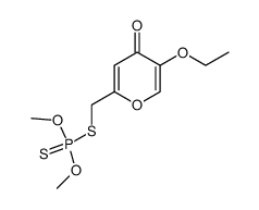 5-ethoxy-2-(dimethoxythiophosphorylmercapto-methyl)-pyran-4-one结构式