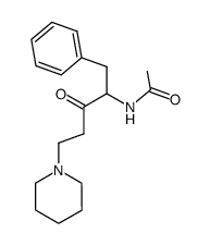 2-Acetamino-1-phenyl-5-piperidino-pentanon-(3)结构式