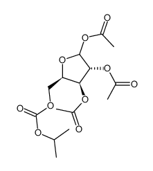 1,2,3-Tri-O-acetyl-5-isopropyloxycarbonyl-D-xylofuranose Structure