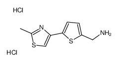 1-[5-(2-Methyl-1,3-thiazol-4-yl)-2-thienyl]methanamine dihydrochl oride结构式