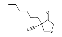 3-hexyl-4-oxotetrahydrothiophene-3-carbonitrile Structure