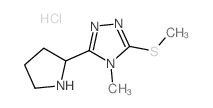 4-Methyl-3-methylsulfanyl-5-pyrrolidin-2-yl-4H-[1,2,4]triazole hydrochloride结构式