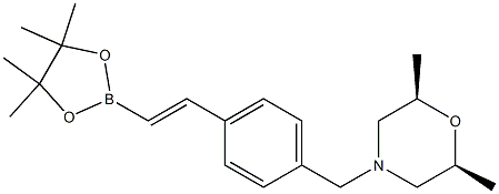 cis-2,6-dimethyl-4-({4-[(E)-2-(tetramethyl-1,3,2-dioxaborolan-2-yl)ethenyl]phenyl}methyl)morpholine Structure