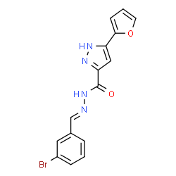 (E)-N-(3-bromobenzylidene)-3-(furan-2-yl)-1H-pyrazole-5-carbohydrazide Structure