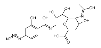 5-N-acetyl-9-(4-azidosalicoylamido)-2-deoxy-2,3-didehydroneuraminic acid结构式