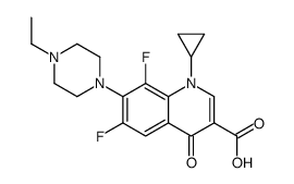 3-Quinolinecarboxylic acid, 1-cyclopropyl-7-(4-ethyl-1-piperazinyl)-6,8-difluoro-1,4-dihydro-4-oxo-结构式