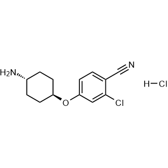 4-(((1r,4r)-4-aminocyclohexyl)oxy)-2-chlorobenzonitrile hydrochloride Structure