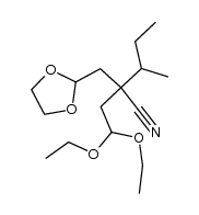 2-((1,3-dioxolan-2-yl)methyl)-2-(2,2-diethoxyethyl)-3-methylpentanenitrile结构式