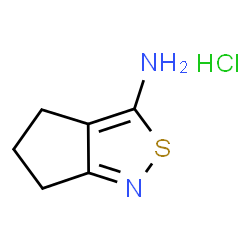 5,6-Dihydro-4H-cyclopenta[c]isothiazol-3-amine hydrochloride结构式