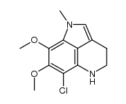 6-chloro-1,3,4,5-tetrahydro-7,8-dimethoxy-1-methylpyrrolo[4,3,2-de]quinoline结构式