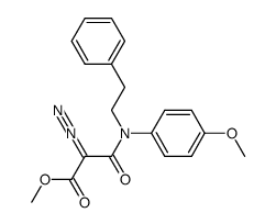 N-phenylethyl-N-p-methoxyphenyl-α-methoxycarbonyl-α-diazoacetamide Structure