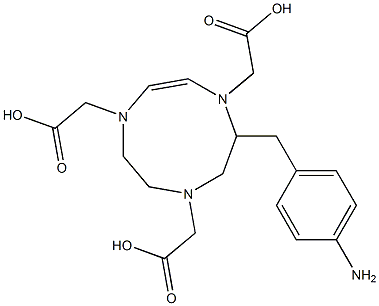 1H-1,4,7-Triazonine-1,4,7-triacetic acid, 2-[(4-aMinophenyl)Methyl]hexahydro-结构式