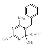 1,3,5-Triazine-2,4-diamine,1,6-dihydro-6,6-dimethyl-1-(phenylmethyl)-, hydrochloride (1:1)结构式