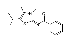 N-(3,4-dimethyl-5-propan-2-yl-1,3-thiazol-2-ylidene)benzamide Structure