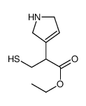 1H-Pyrrole-3-acetic acid, 2,5-dihydro-alpha-(mercaptomethyl)-, ethyl e ster Structure