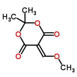 5-(甲氧亚甲基)-2,2-二甲基-1,3-二氧杂环已烷-4,6-二星空app结构式