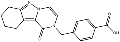 4-[(1-Oxo-7,8,9,10-tetrahydropyrazino-[1,2-b]indazol-2(1H)-yl)methyl]benzoic acid picture