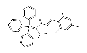 [1-(2,4,6-Trimethylcinnamoyl)-2-methylprop-1-ylidene]triphenylphosphorane结构式