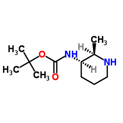 tert-butyl N-[(2R,3R)-2-methylpiperidin-3-yl]carbamate structure