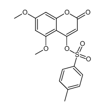 5,7-dimethoxy-4-(toluene-4-sulfonyloxy)-chromen-2-one Structure