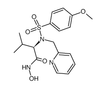 N-hydroxy-2(R)-[[(4-methoxyphenyl)sulfonyl](2-picolyl)amino]-3-methylbutanamide结构式