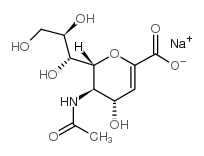 n-acetyl-2,3-dehydro-2-deoxyneuraminic acid sodium salt结构式