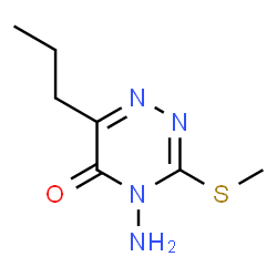 1,2,4-Triazin-5(4H)-one, 4-amino-3-(methylthio)-6-propyl- structure