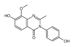 4(3H)-Quinazolinone,7-hydroxy-3-(4-hydroxyphenyl)-8-methoxy-2-methyl-结构式