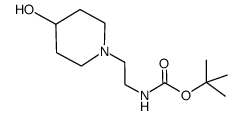 tert-butyl 2-(4-hydroxypiperidin-1-yl)ethylcarbamate结构式