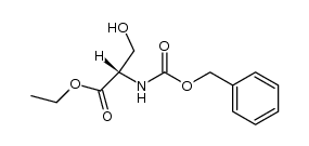 N-(benzyloxycarbonyl)-L-serine ethyl ester Structure