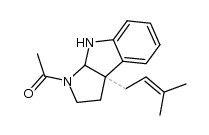 1-acetyl-3a-(3-methyl-2-butenyl)-1,2,3,3a,8,8a-hexahydropyrrolo[2,3-b]indole Structure