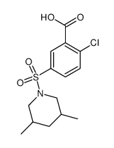 2-chloro-5-(3,5-dimethylpiperidinosulphonyl)benzoic acid structure