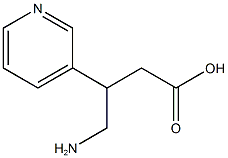 4-氨基-3-(吡啶-3-基)丁酸结构式