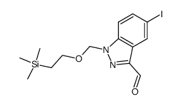 5-Iodo-1-(2-trimethylsilylethoxymethyl)-1H-indazole-3-carbaldehyde Structure