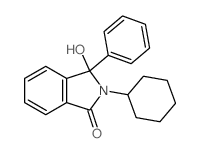 2-cyclohexyl-3-hydroxy-3-phenyl-isoindol-1-one structure