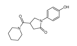 1-[1-(4-hydroxy-phenyl)-5-oxo-pyrrolidine-3-carbonyl]-piperidine Structure