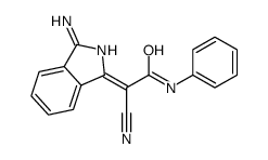 2-(3-aminoisoindol-1-ylidene)-2-cyano-N-phenylacetamide结构式