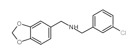 N-(1,3-benzodioxol-5-ylmethyl)-1-(3-chlorophenyl)methanamine structure