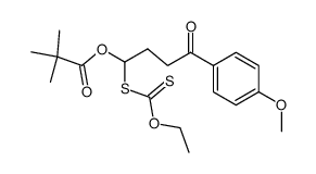 2,2-dimethylpropionic acid 1-ethoxythiocarbonylsulfanyl-4-(4-methoxyphenyl)-4-oxobutyl ester结构式