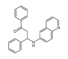 1,3-diphenyl-3-(quinolin-6-ylamino)propan-1-one Structure